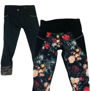 Athleta black orchid Capri